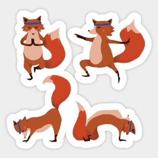 Fox Yoga Sticker